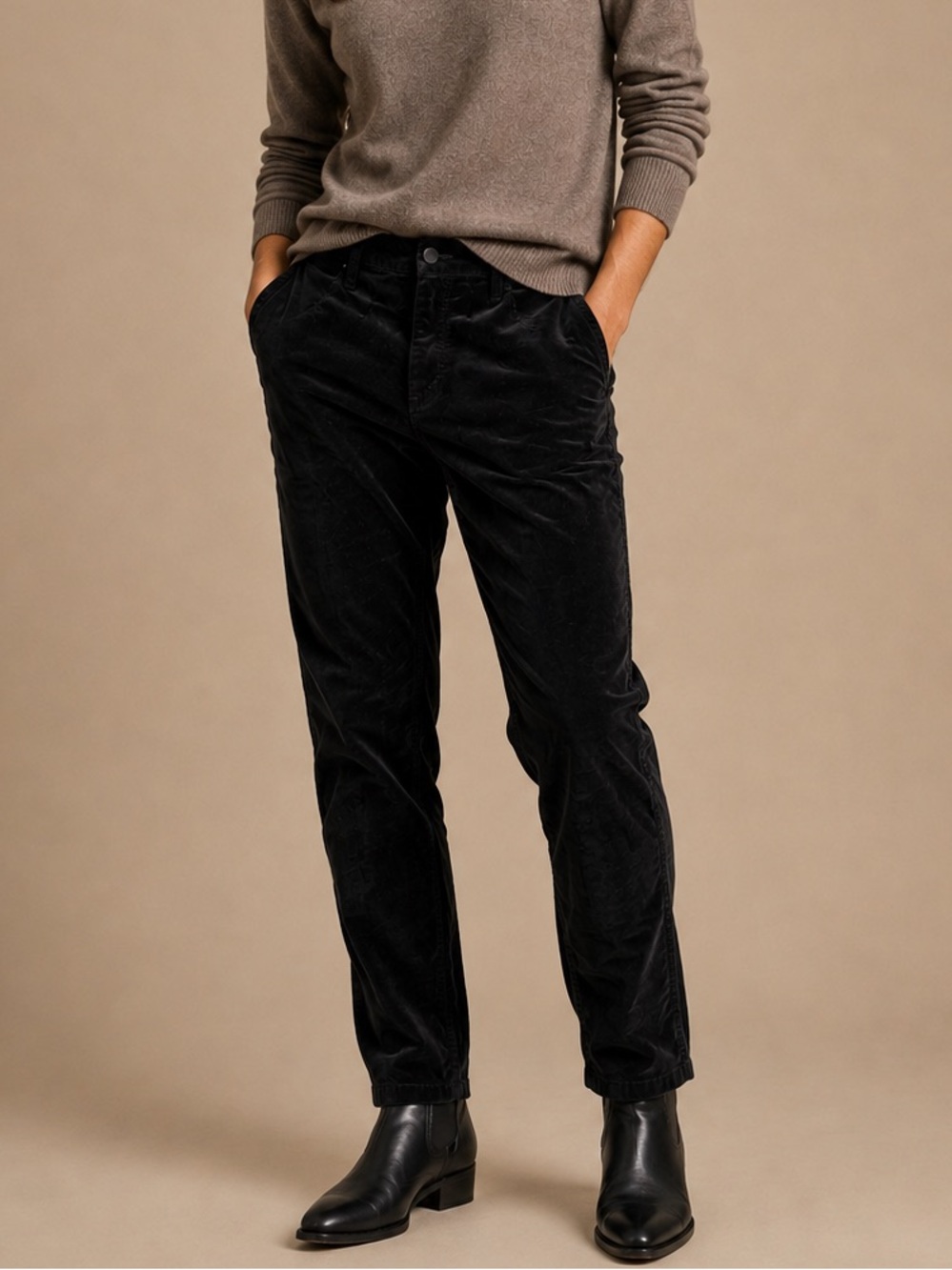 Mossimo Black Velvet High Rise Super Stretch Jeggings Size 10 30R